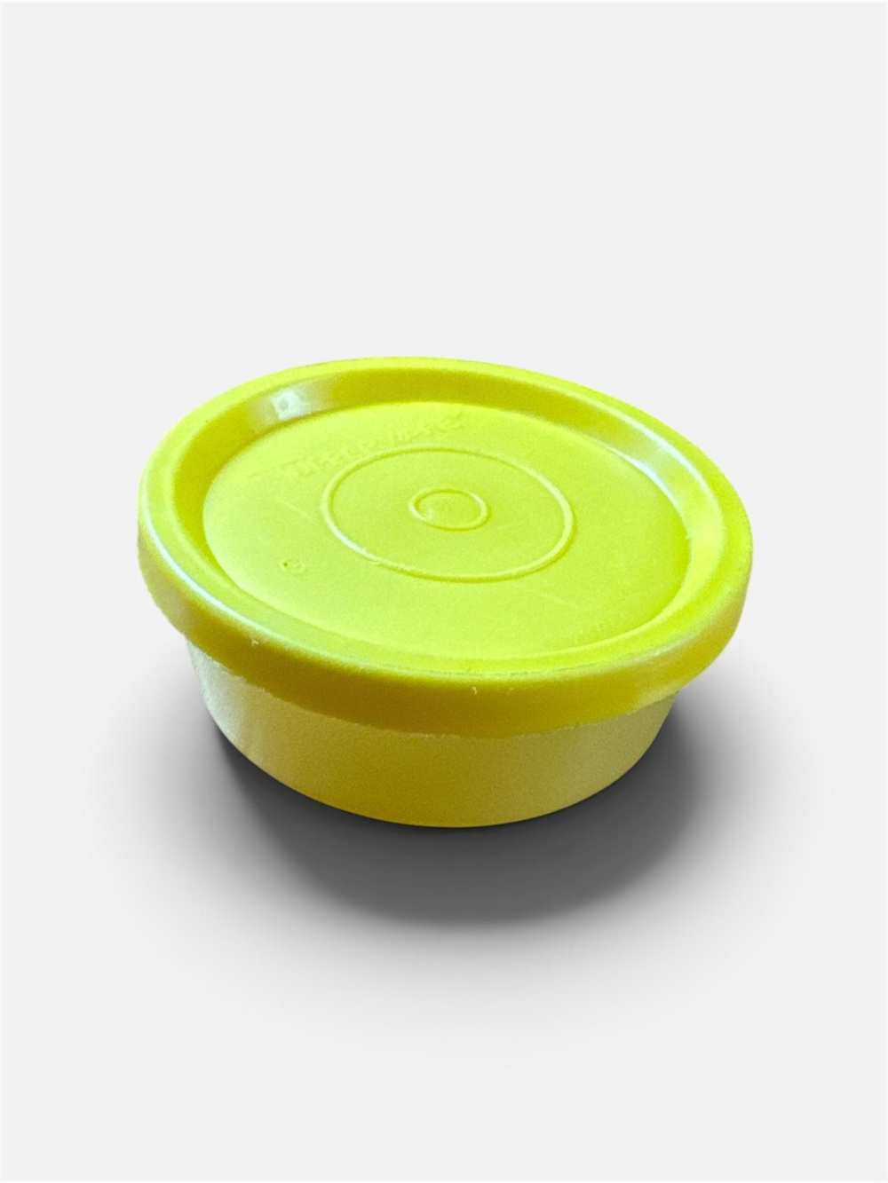 Tupperware small vintage yellow storage container